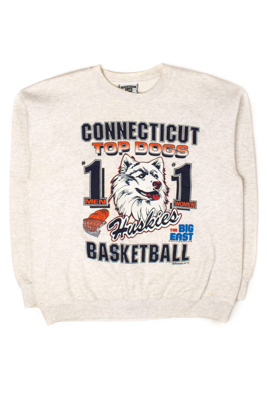 Vintage Connecticut Huskies 'Top Dogs' Sweatshirt (1994)