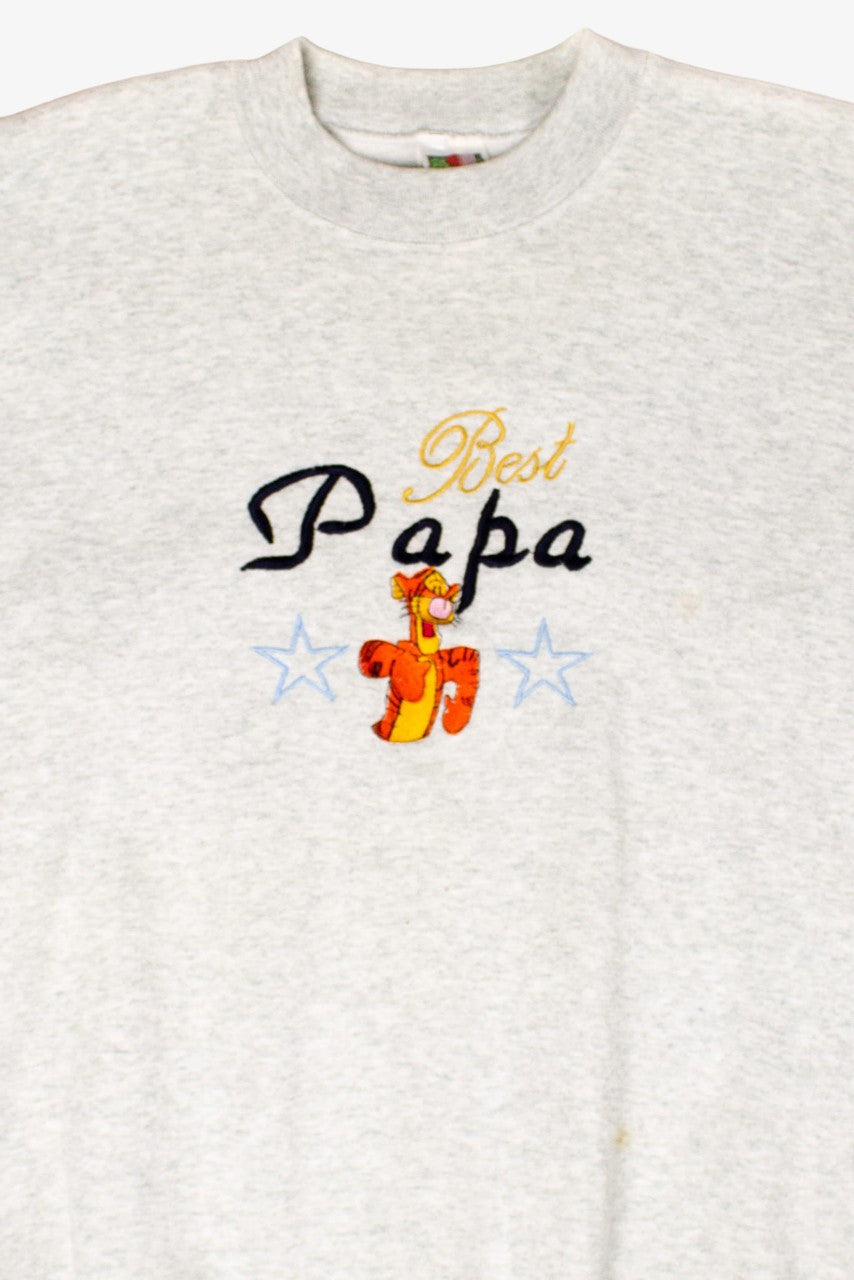 Vintage Bootleg Tigger 'Best Papa' Sweatshirt (1990s)