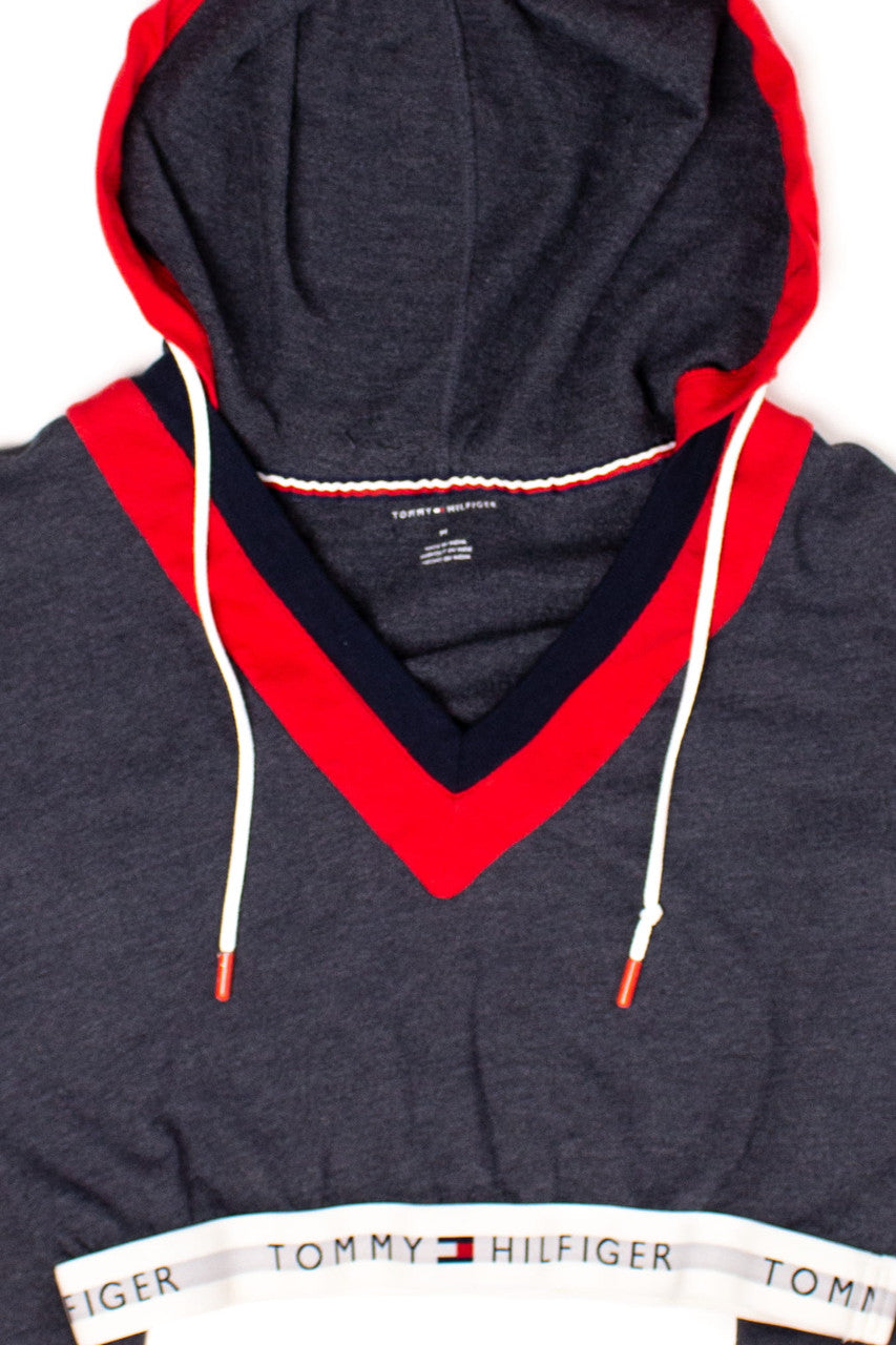 Tommy Hilfiger Cropped V-Neck Hoodie (2000s)