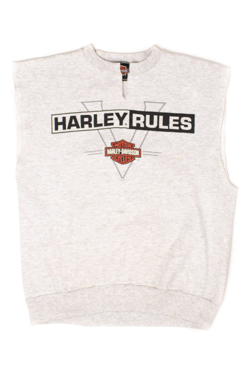 Vintage Yeager's Harley-Davidson Sleeveless Sweatshirt (1990s)