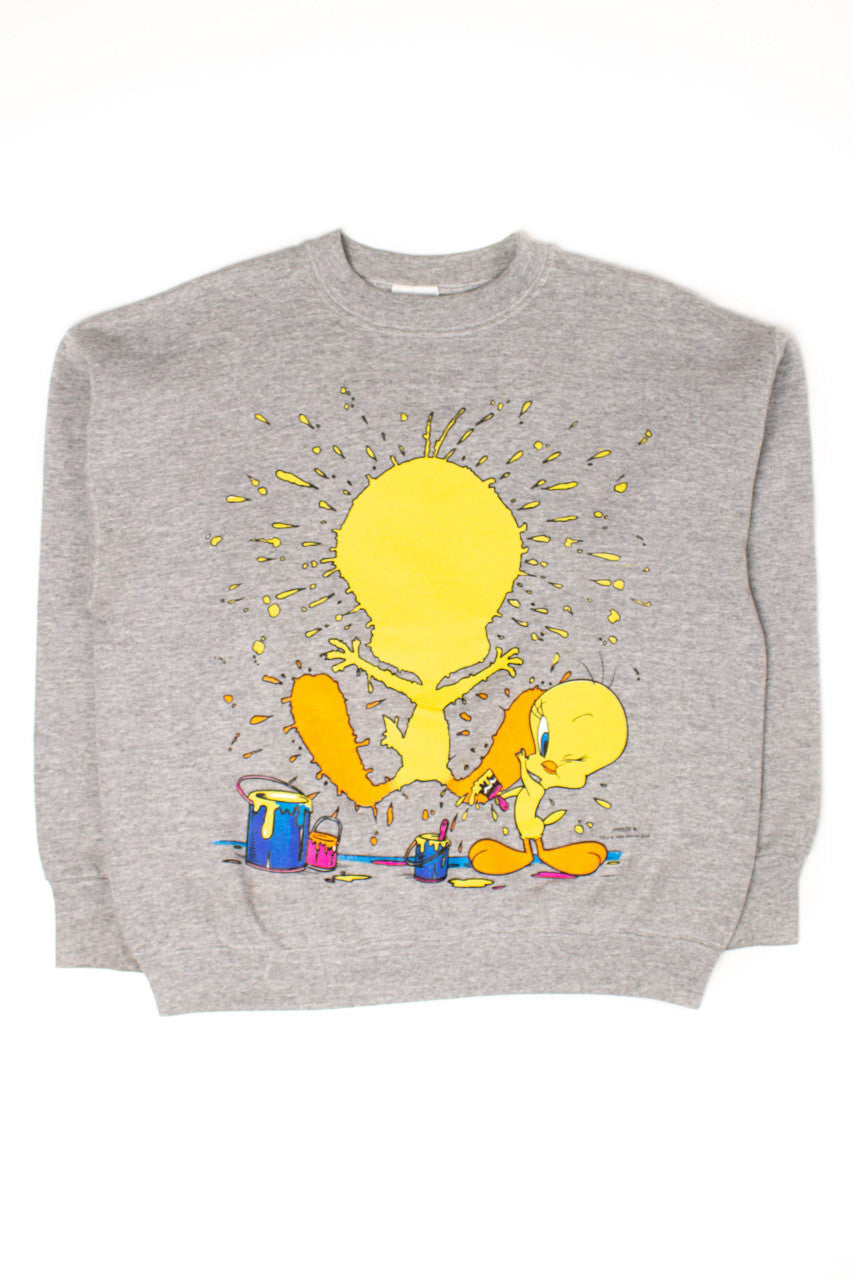 Vintage Tweety Bird Paint Splat Sweatshirt (1996)