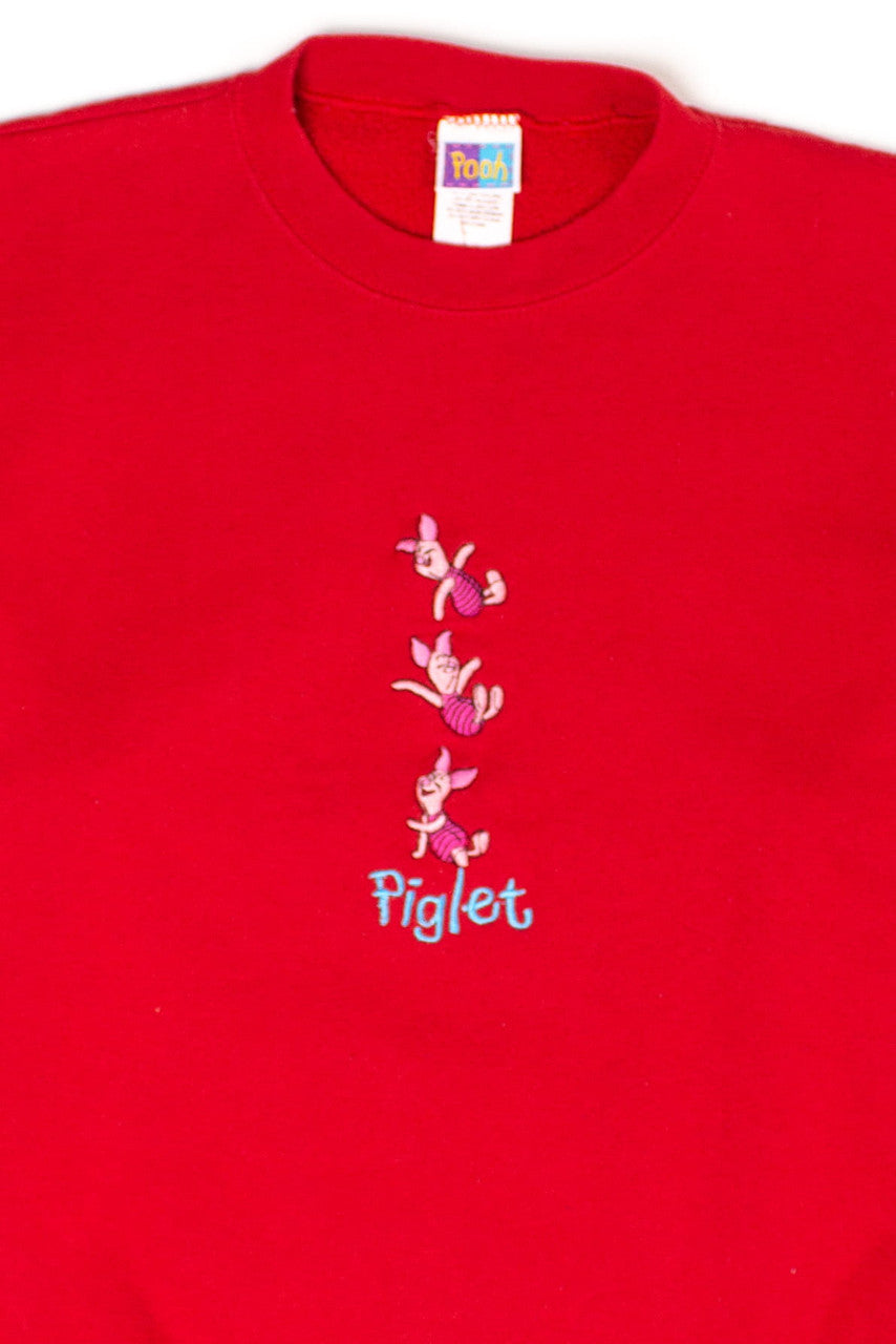 Vintage Embroidered Piglet Sweatshirt (1990s)