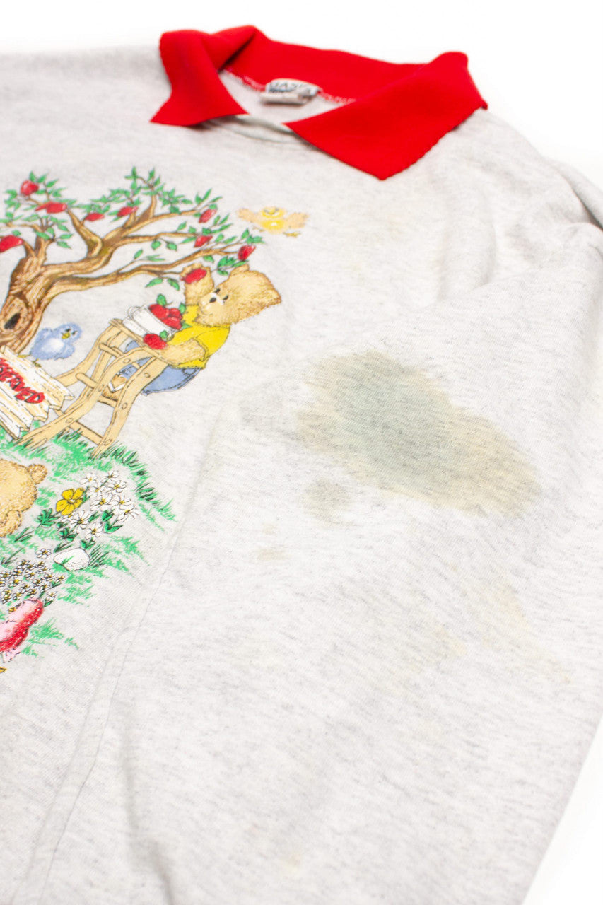 Vintage Teddy Bear Apple Tree Sweatshirt (1990s)