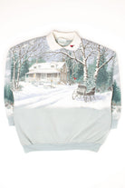 Vintage Winter Cardinal All Over Graphic Sweatshirt (1990s)