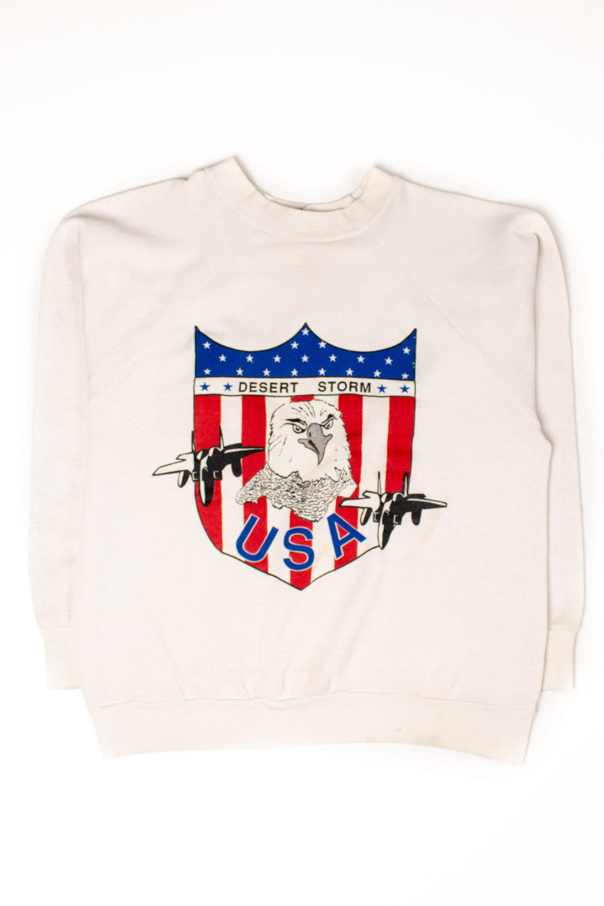Vintage Desert Storm USA Shield Sweatshirt (1991)