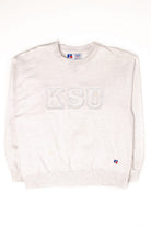 Vintage KSU Embossed Striped Sweatshirt (1990s)