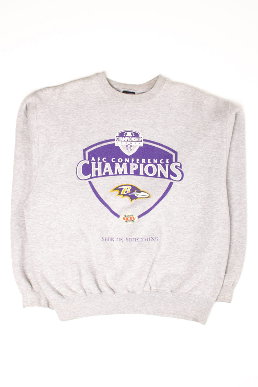 Vintage Baltimore Ravens AFC Champions Sweatshirt (2001)