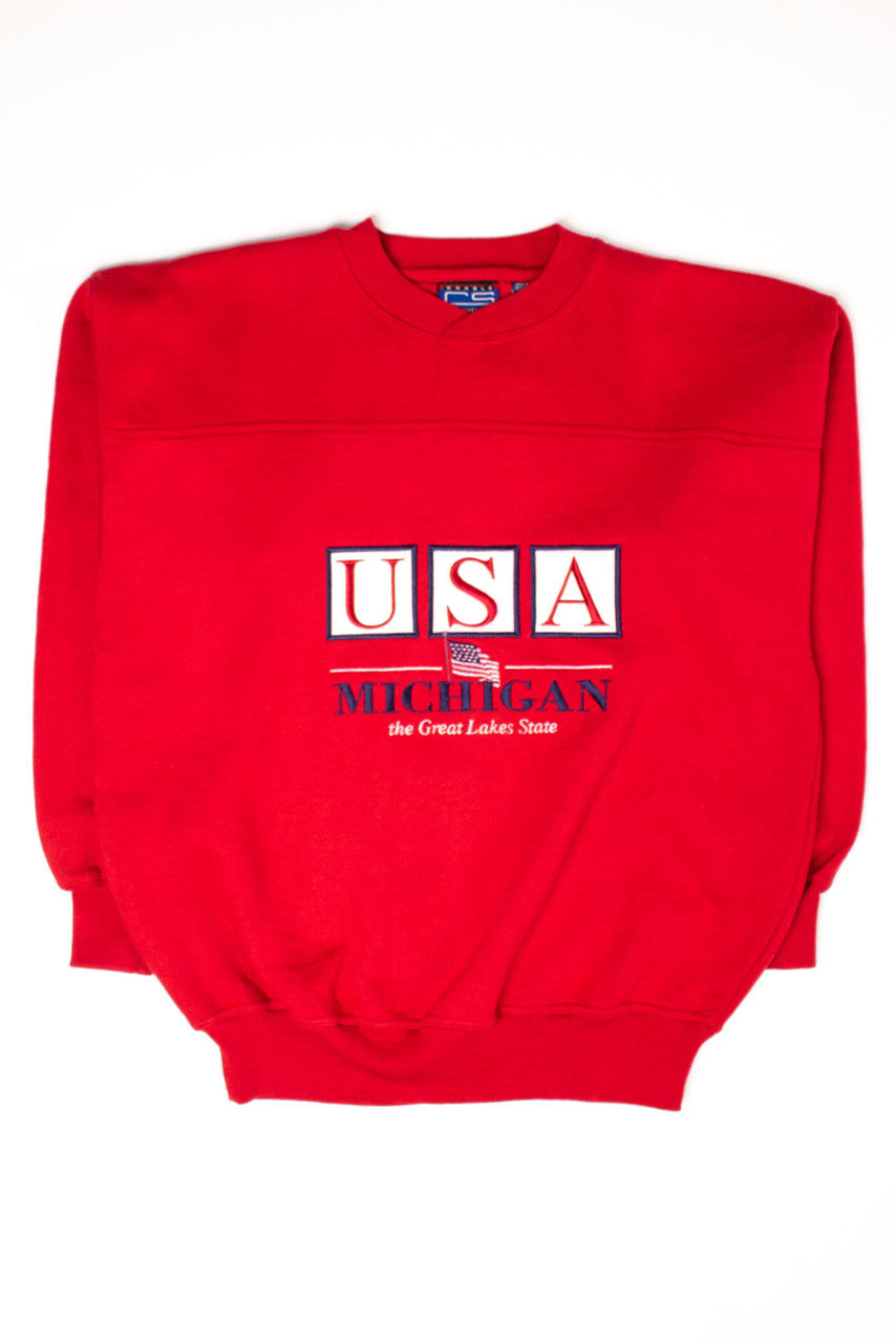 Vintage Michigan 'Great Lakes State' Sweatshirt (1990s)