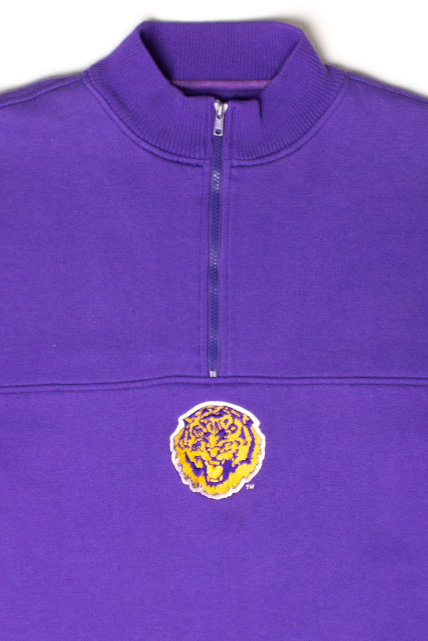 Vintage LSU Tigers Quarter Zip Sweatshirt (1990s)