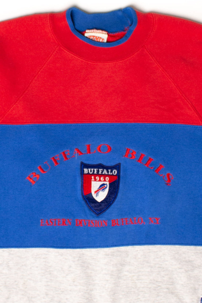 Vintage Buffalo Bills Color Block Sweatshirt (1990s)