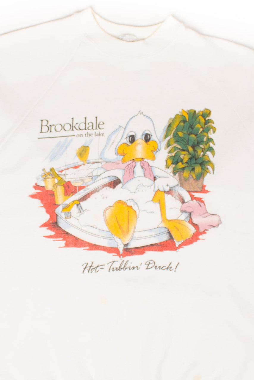 Vintage Brookdale Hot-Tubbin' Duck Sweatshirt (1990s)