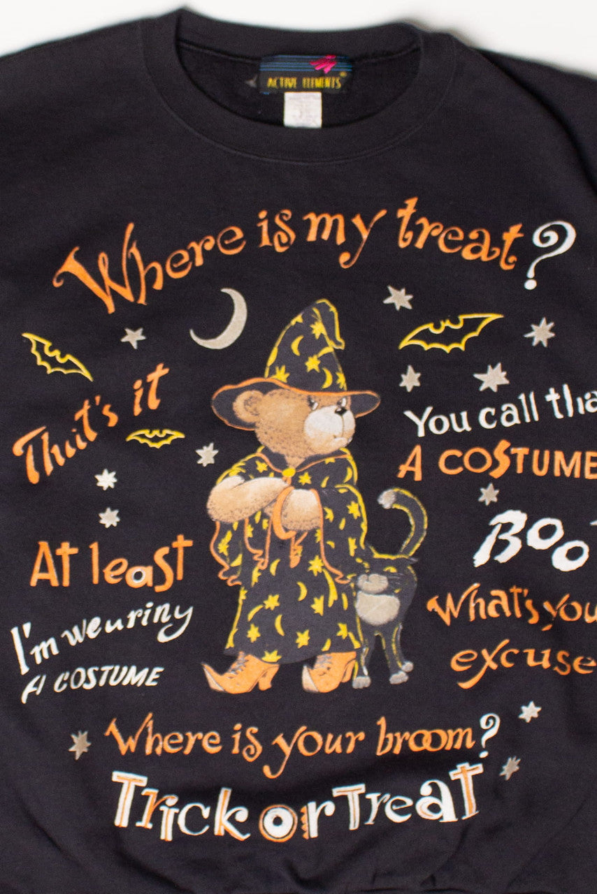 Vintage Sassy Bear Halloween Sweatshirt (1990s)