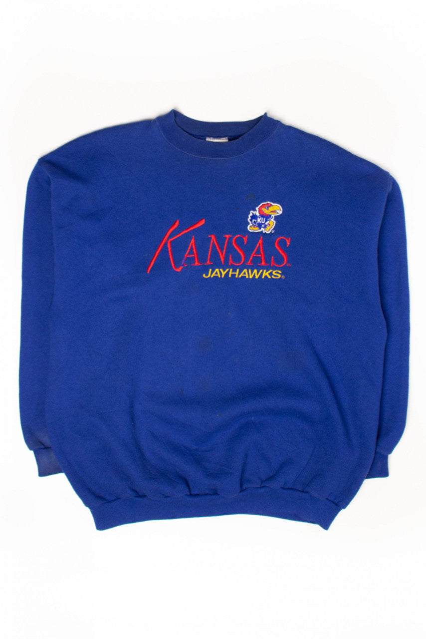 Vintage Kansas Jayhawks Sweatshirt (1990s) 4