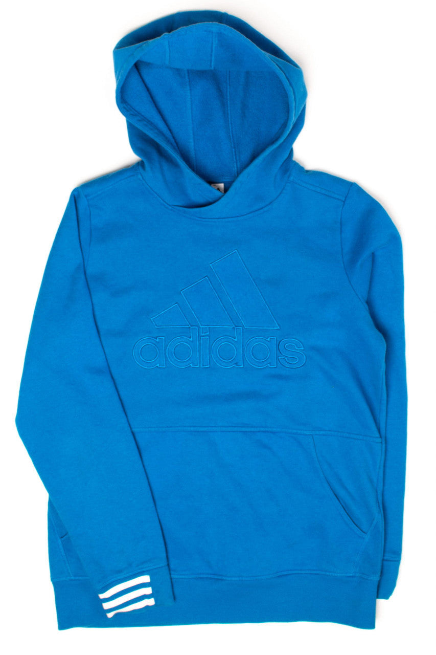 Blue Embroidered Adidas Hoodie (2000s)