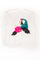 Vintage Embroidered Parrot Sweatshirt (1980s)