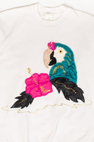 Vintage Embroidered Parrot Sweatshirt (1980s)