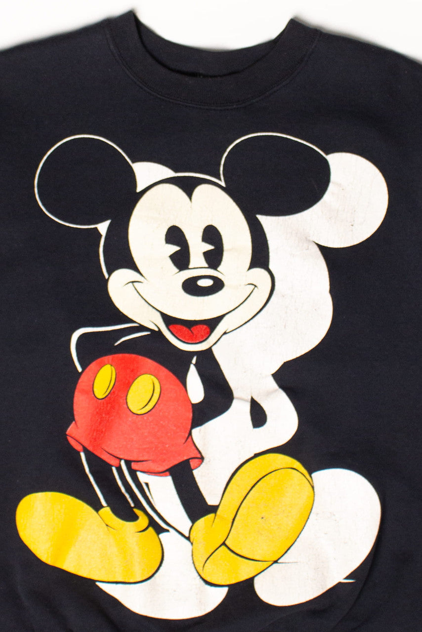 Vintage Mickey Mouse White Shadow Sweatshirt (1990s)