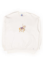 Vintage Cross Stitch Horse Sweatshirt (1990s)