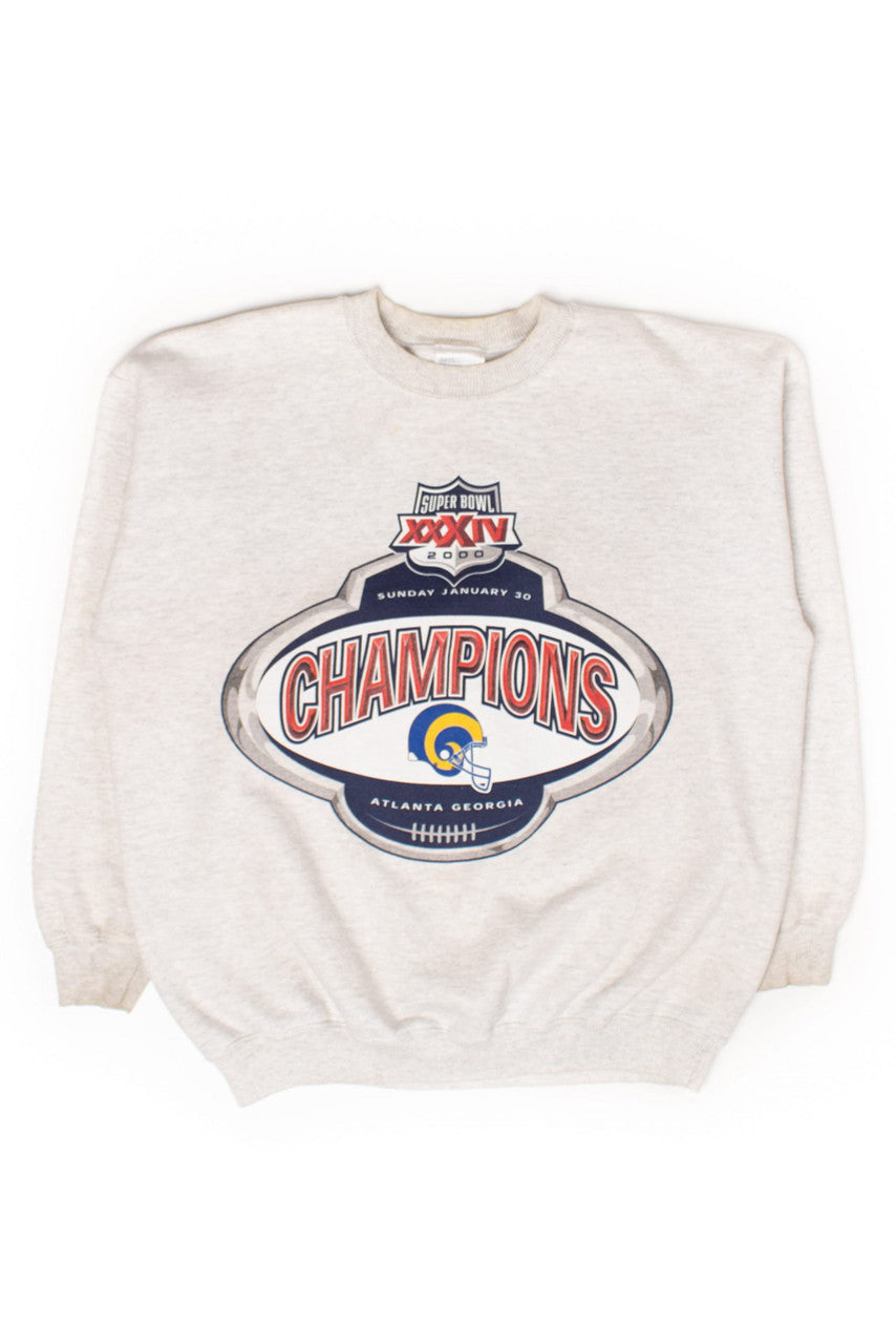Vintage St. Louis Rams Super Bowl XXXIV Champions Sweatshirt (2000) 1