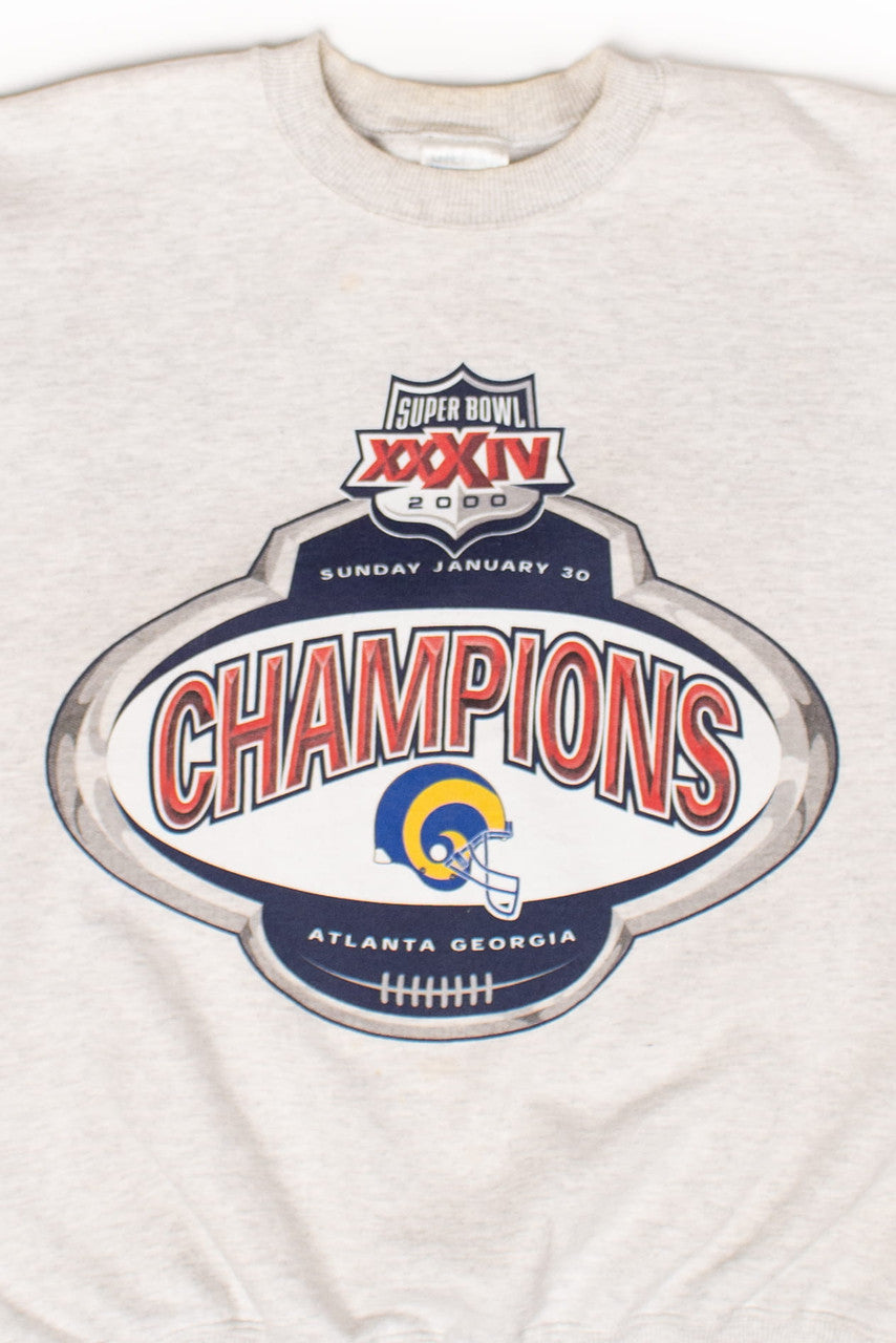 Vintage St. Louis Rams Super Bowl XXXIV Champions Sweatshirt (2000) 1
