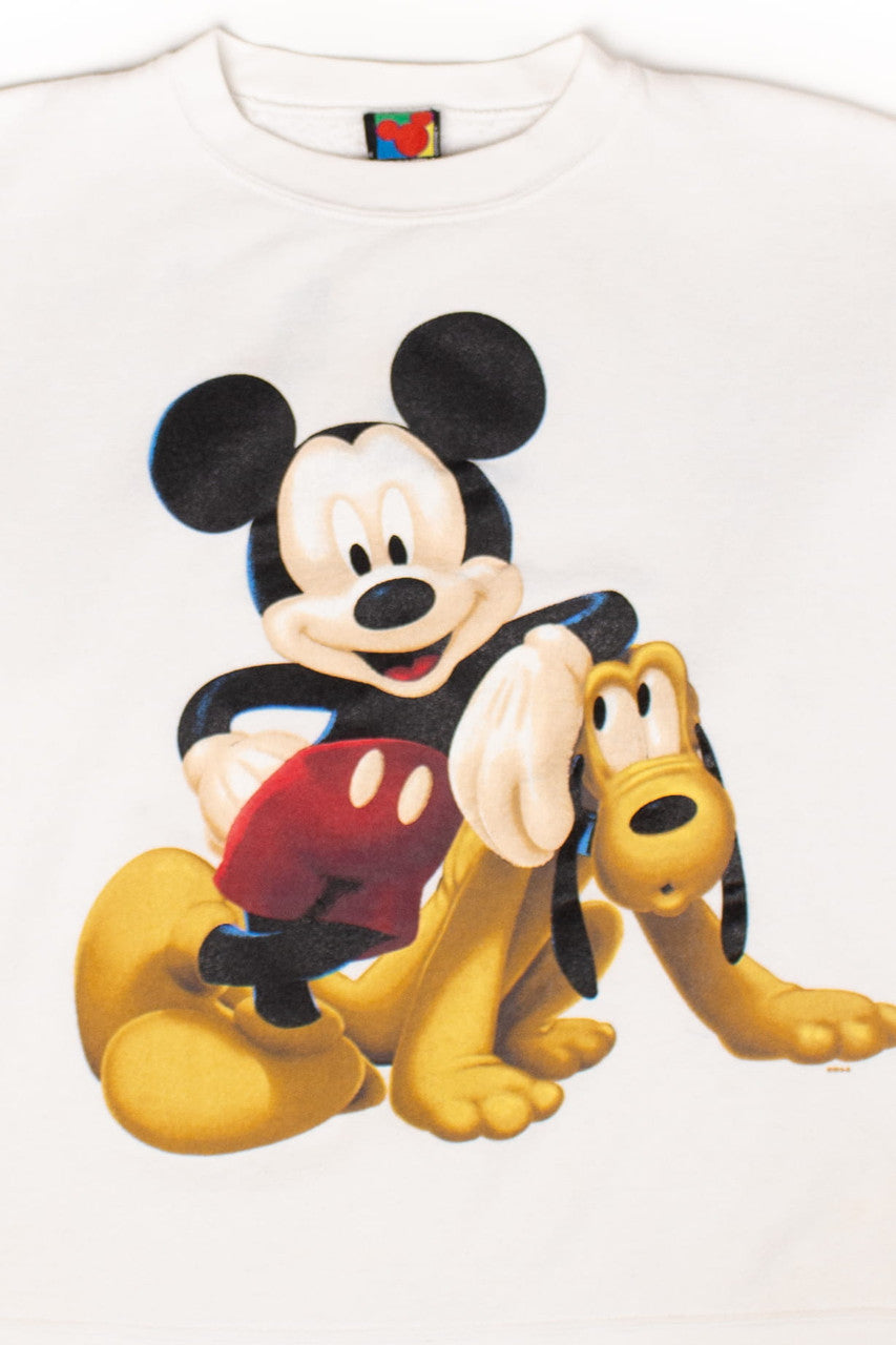 Vintage Mickey & Pluto Sweatshirt (1990s) 2