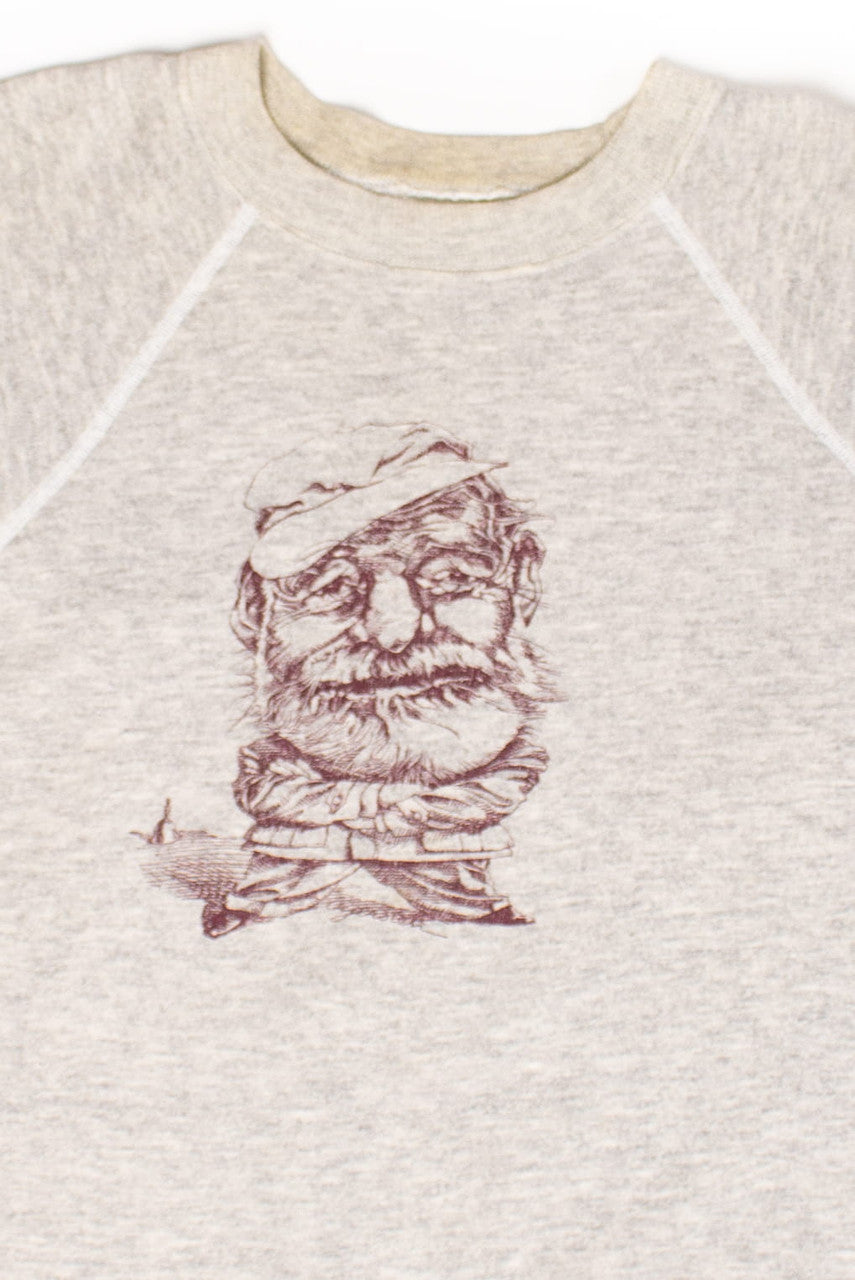 Vintage Old Man Caricature Sweatshirt (1980s)