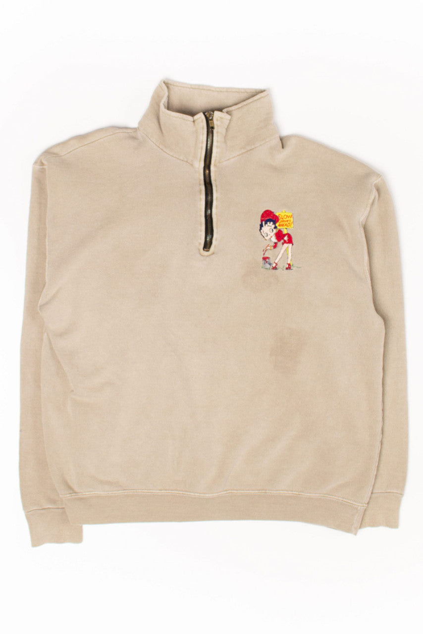 Vintage Betty Boop 'Slow Curves Ahead!' Sweatshirt (1990s)