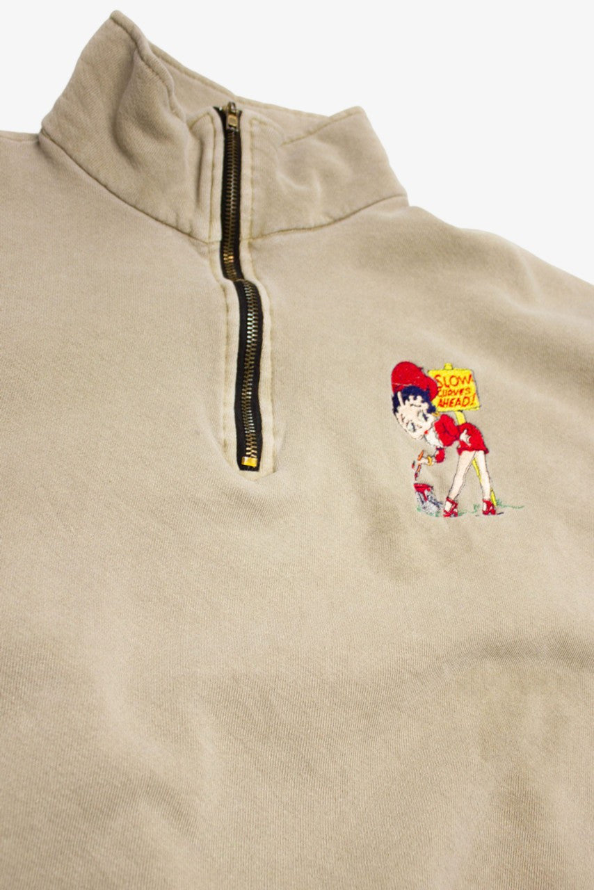 Vintage Betty Boop 'Slow Curves Ahead!' Sweatshirt (1990s)