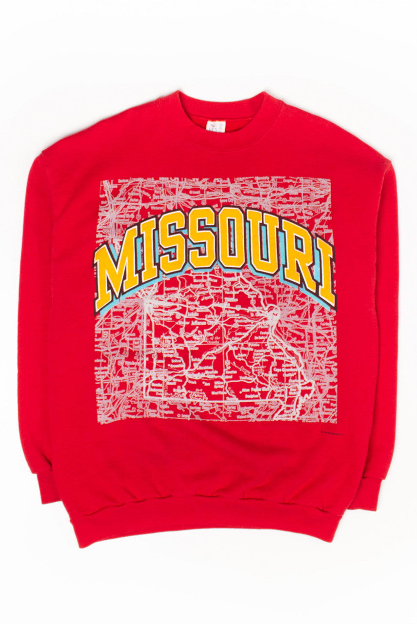 Vintage Missouri Roadmap Sweatshirt (1990s)