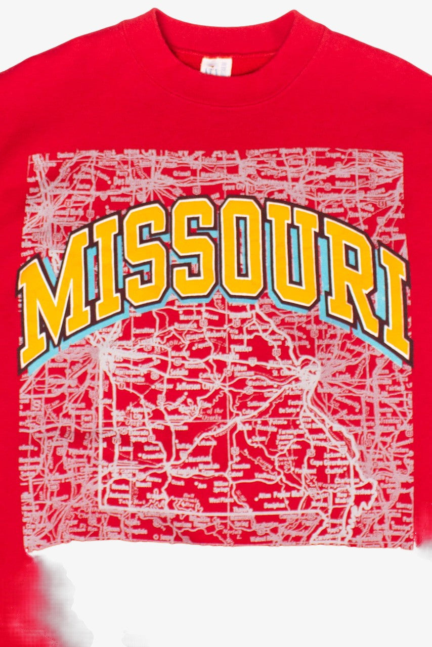 Vintage Missouri Roadmap Sweatshirt (1990s)