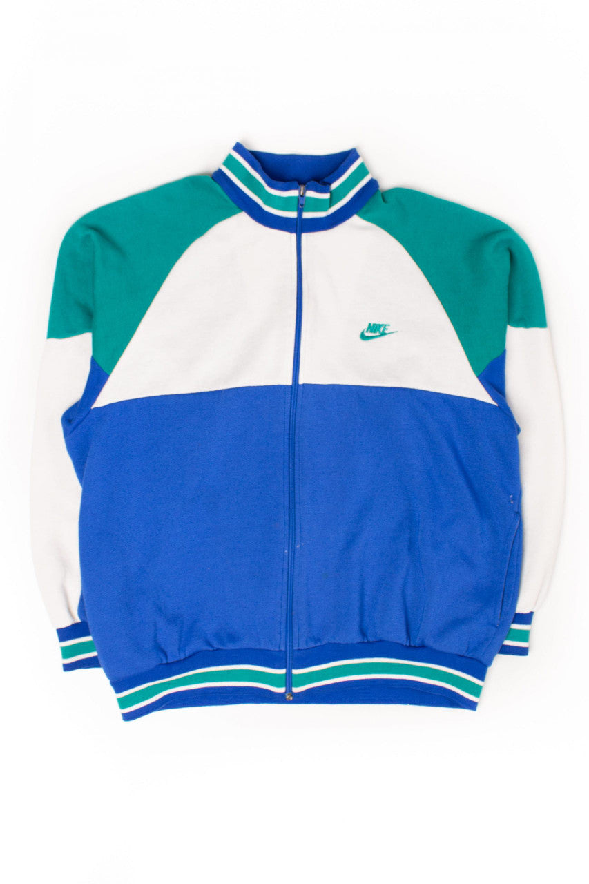 Vintage Nike Color Block Zip Sweatshirt (1990s)