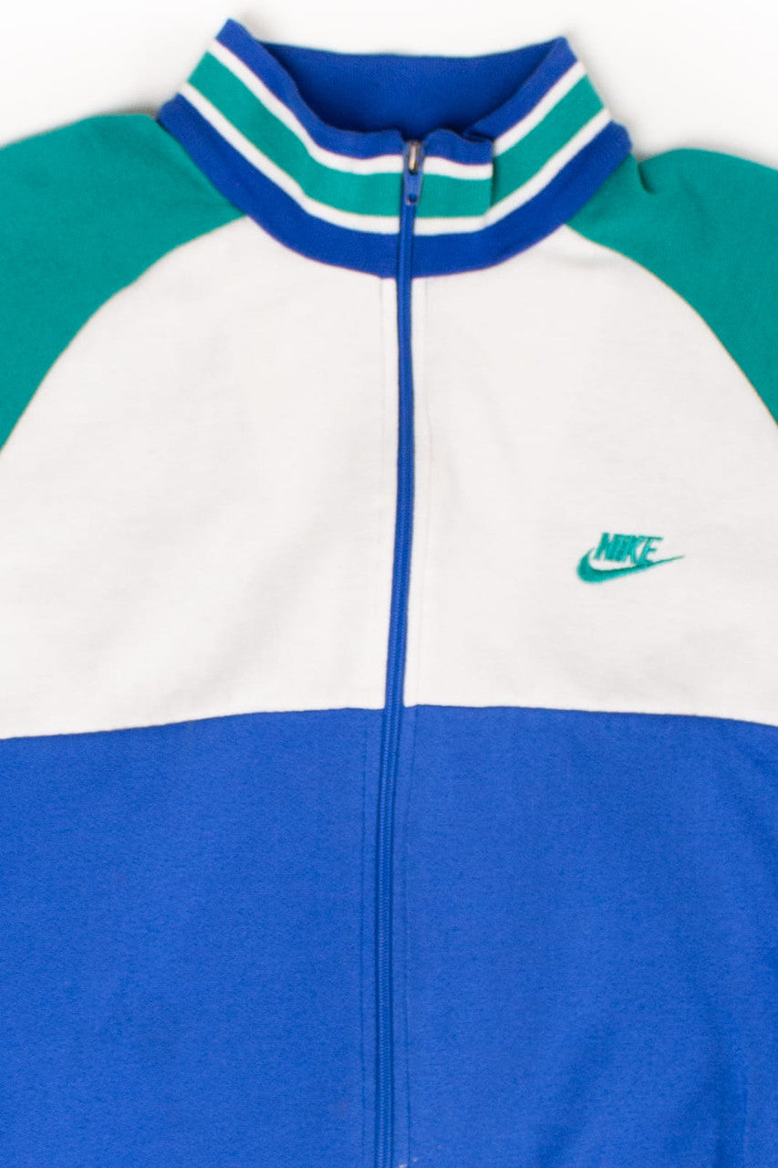 Vintage Nike Color Block Zip Sweatshirt (1990s)