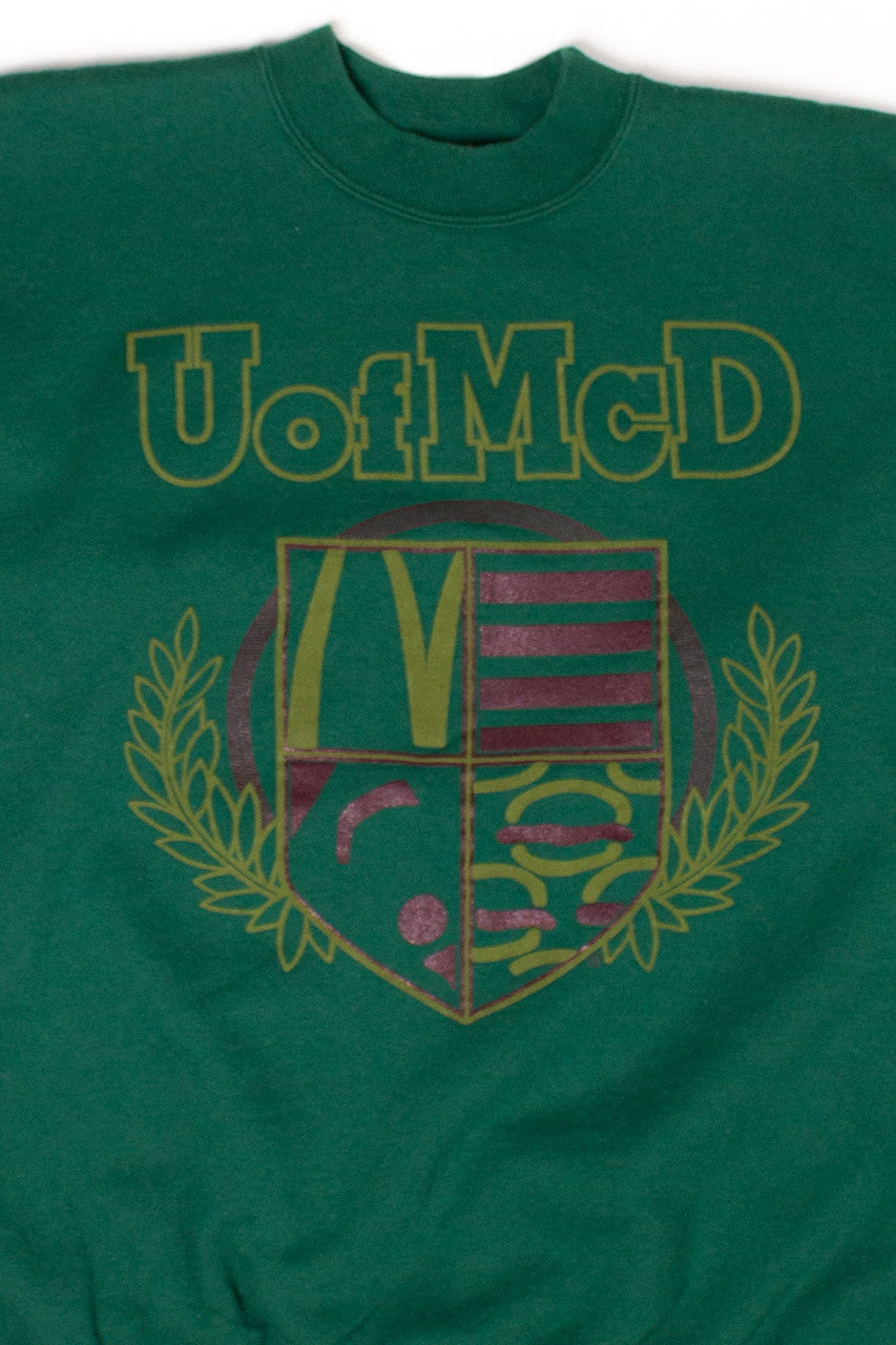 Vintage University of McDonalds Sweatshirt (1990s)