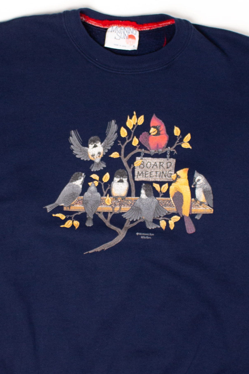 Vintage Bird Board Meeting Sweatshirt (1990s)