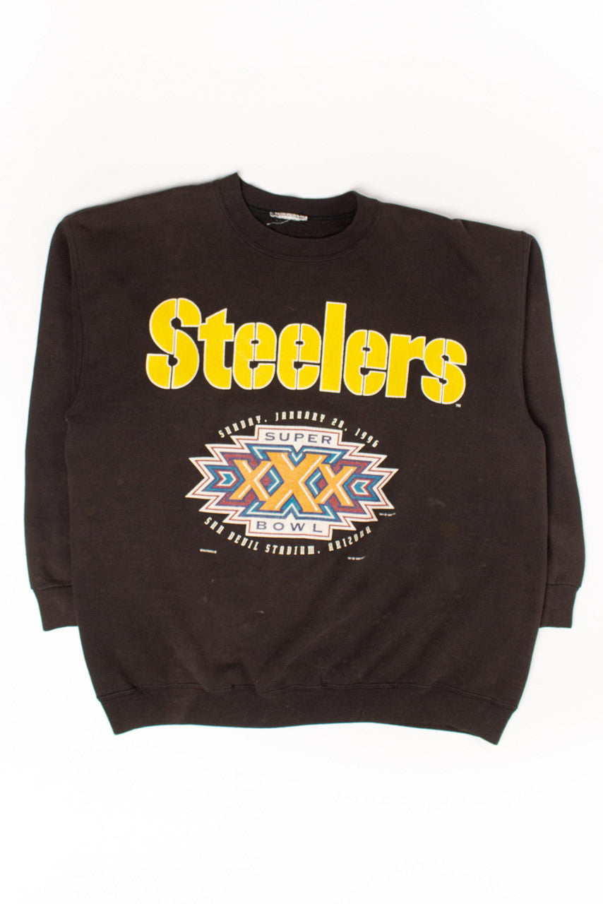 Vintage Pittsburgh Steelers Super Bowl XXX Sweatshirt (1996) 2