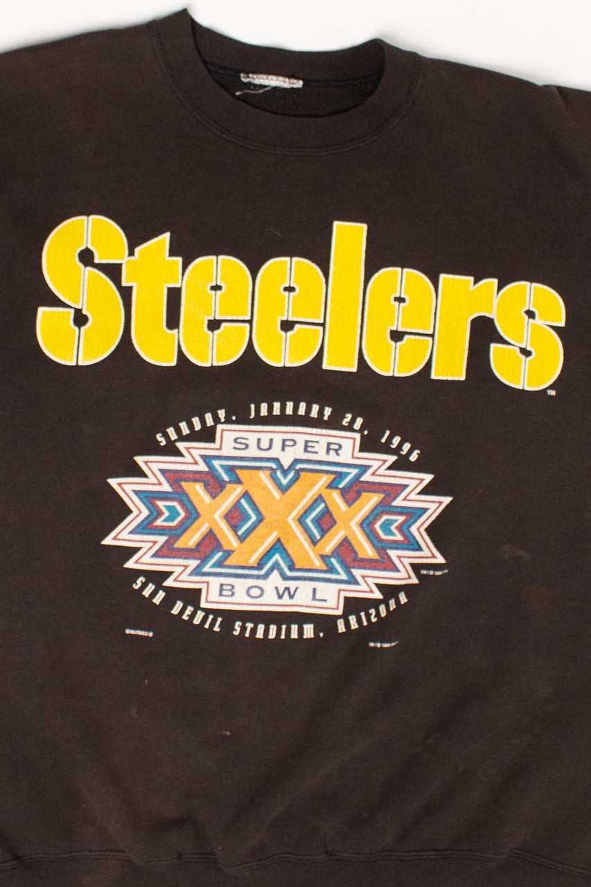 Vintage Pittsburgh Steelers Super Bowl XXX Sweatshirt (1996) 2