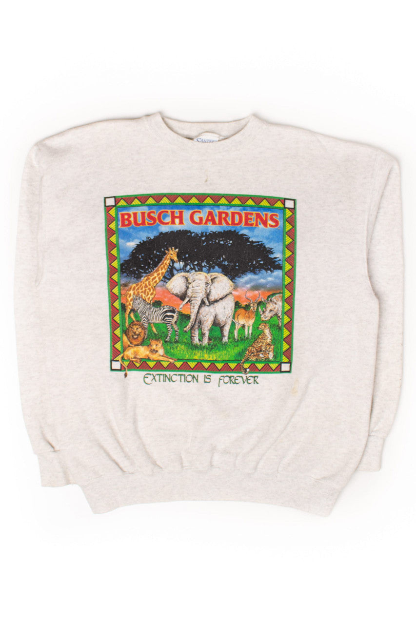 Vintage Busch Gardens 'Extinction Is Forever' Sweatshirt (1990s)
