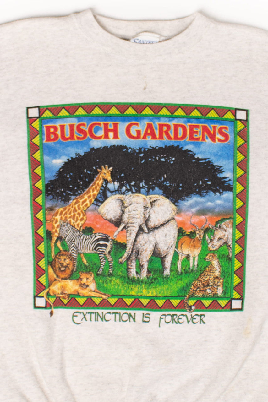 Vintage Busch Gardens 'Extinction Is Forever' Sweatshirt (1990s)
