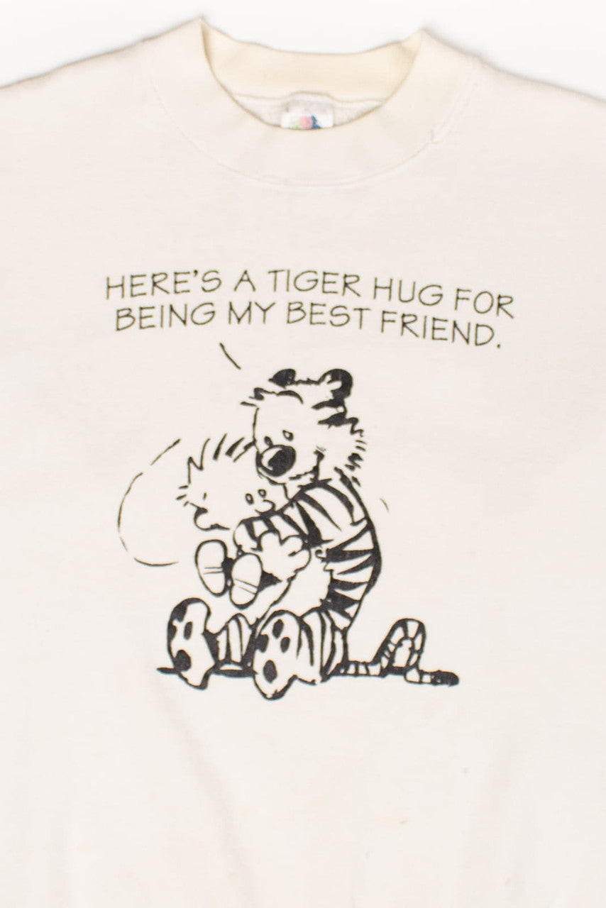 Vintage Calvin & Hobbes Tiger Hug Sweatshirt (1990s)