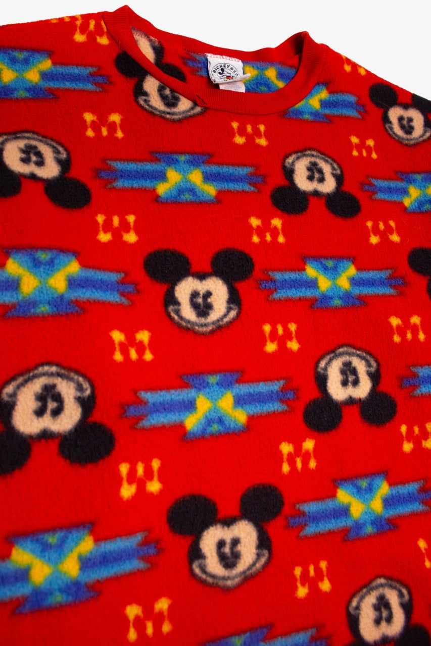 Vintage Mickey Mouse Fleece Pajama Sweatshirt (1990s)
