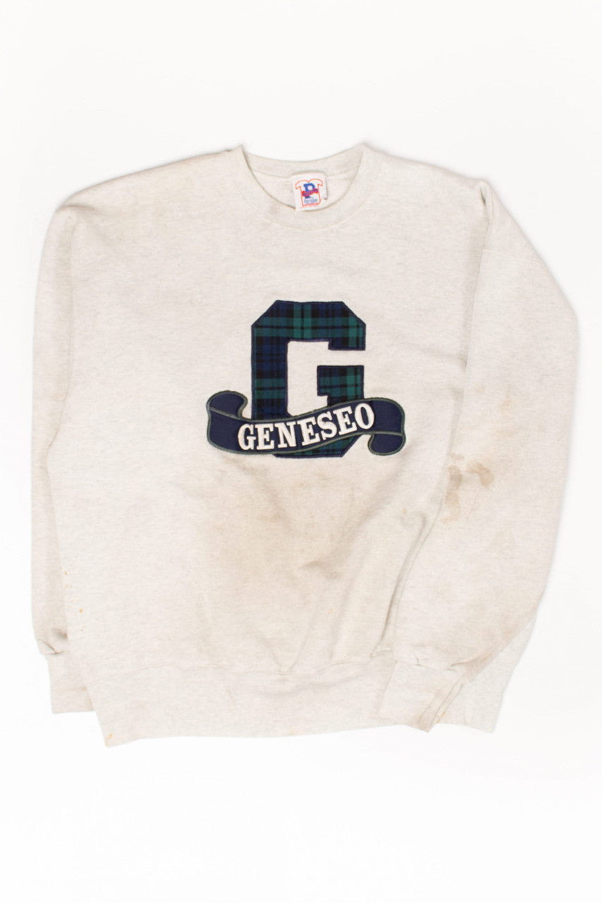 Vintage Stained SUNY Geneseo Sweatshirt (1990s)