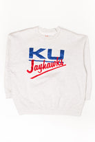 Vintage KU Jayhawks Embroidered Sweatshirt (1990s)