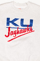 Vintage KU Jayhawks Embroidered Sweatshirt (1990s)