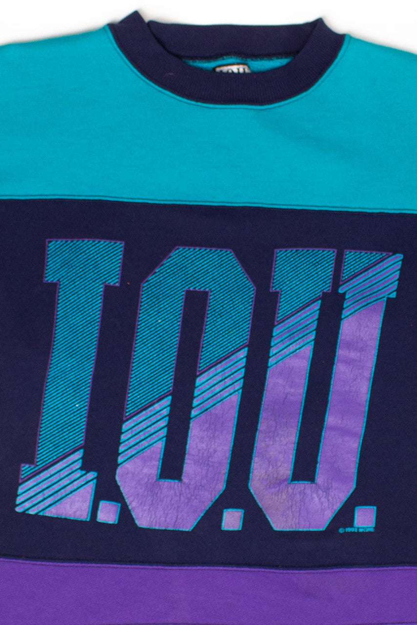 Vintage Color Block I.O.U. Sweatshirt (1992)