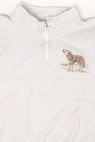 Vintage Howling Wolf Quarter Zip Sweatshirt (1991)