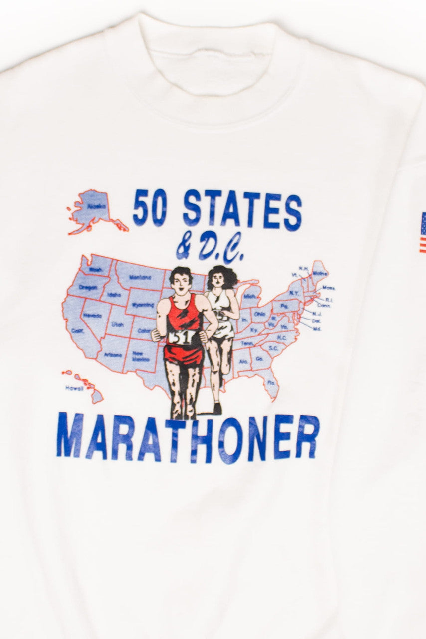 Vintage 50 States & D.C. Marathoner Sweatshirt (1990s)