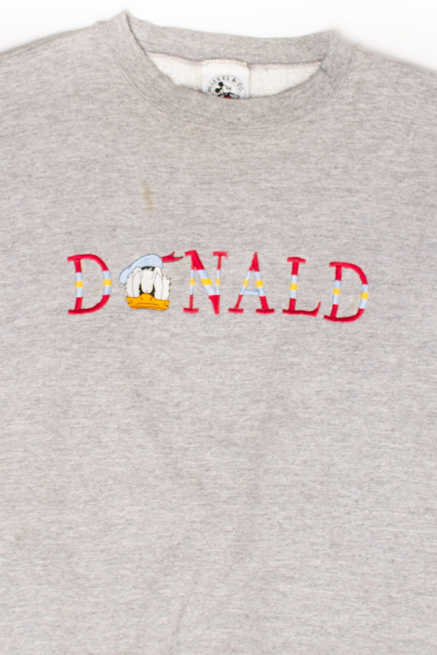Vintage Embroidered Donald Duck Sweatshirt (1990s)