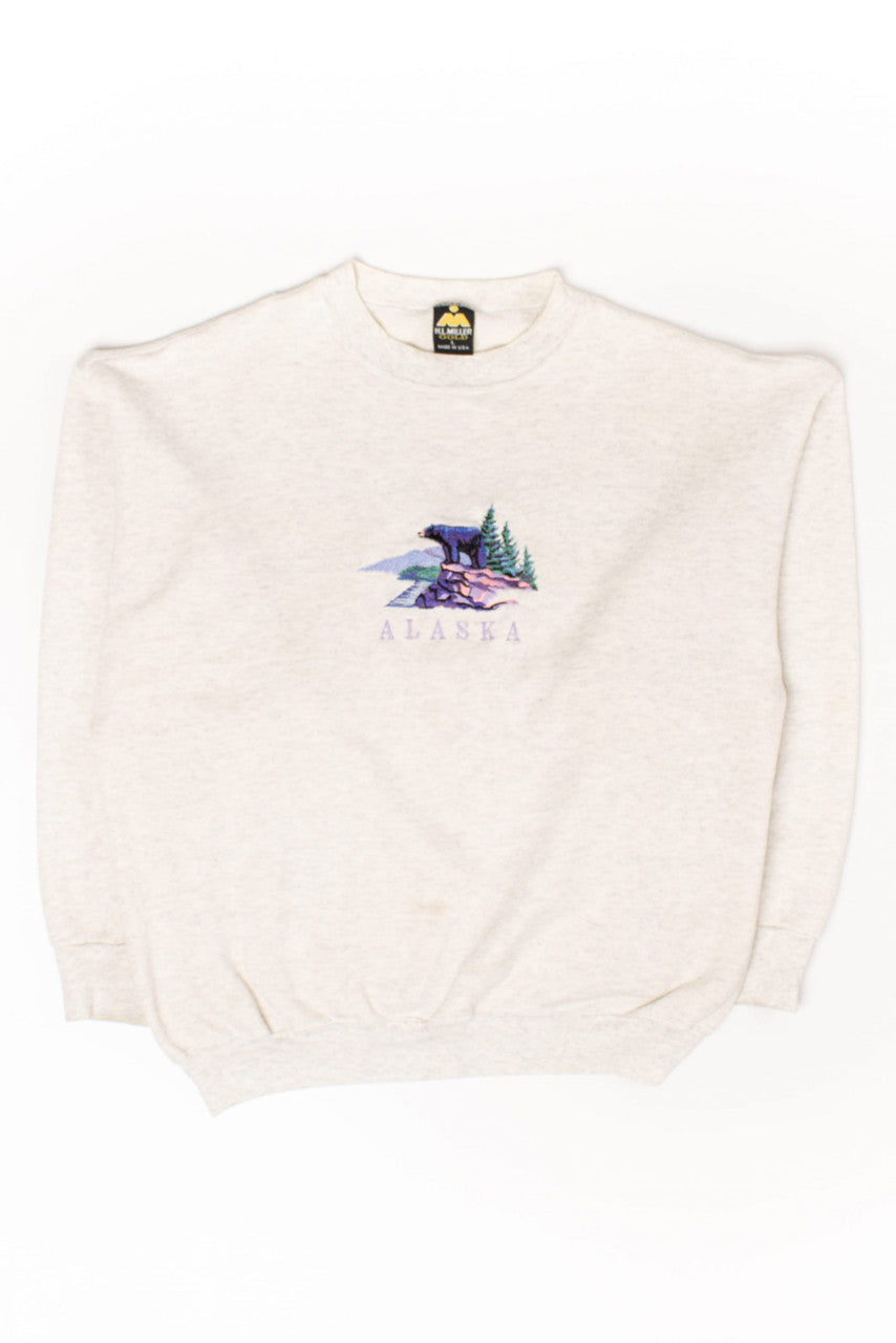 Vintage Embroidered Alaska Bear Sweatshirt (1990s)