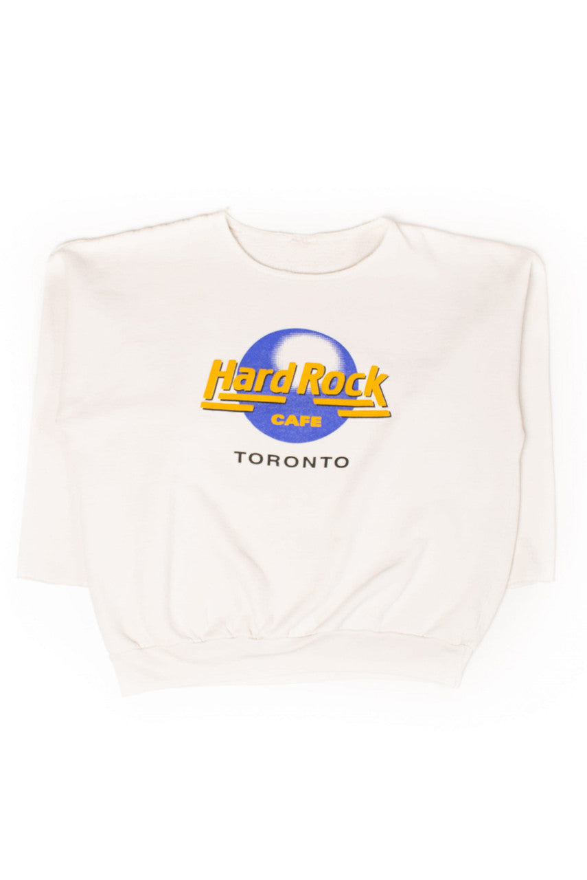 Vintage Cropped Sleeve Hard Rock Cafe Toronto Sweatshirt (1990s)