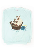 Vintage Siamese Kittens Sweatshirt (1989)
